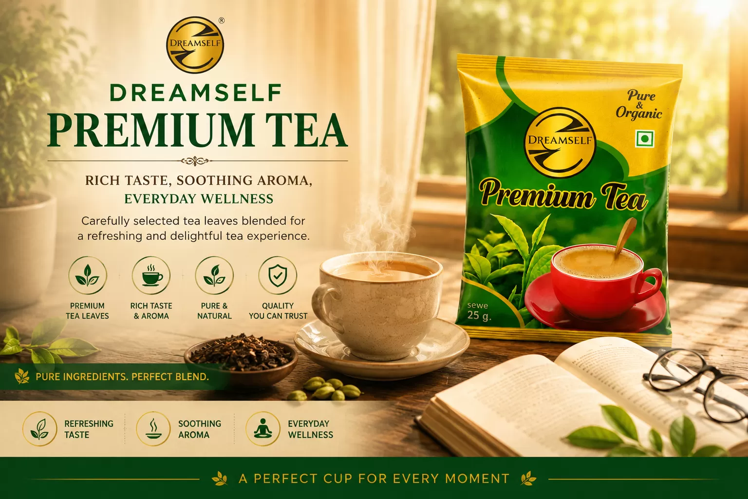The Perfect Morning Starts with a Cup of Dreamself Premium Tea