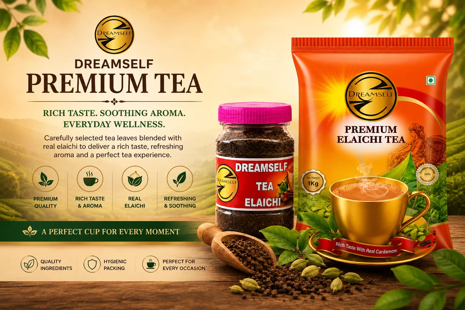 Dreamself Premium Elaichi Tea: Rich Taste, Soothing Aroma & Everyday Wellness